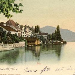 CPA SUISSE ZOUG Bord du lac 1903