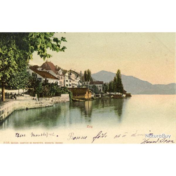 CPA SUISSE ZOUG Bord du lac 1903