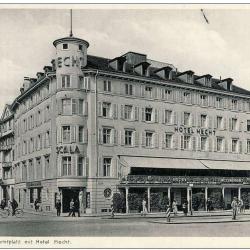 CP Suisse St Gallen Marktplatz mit hotel Hecht anim&eacute;