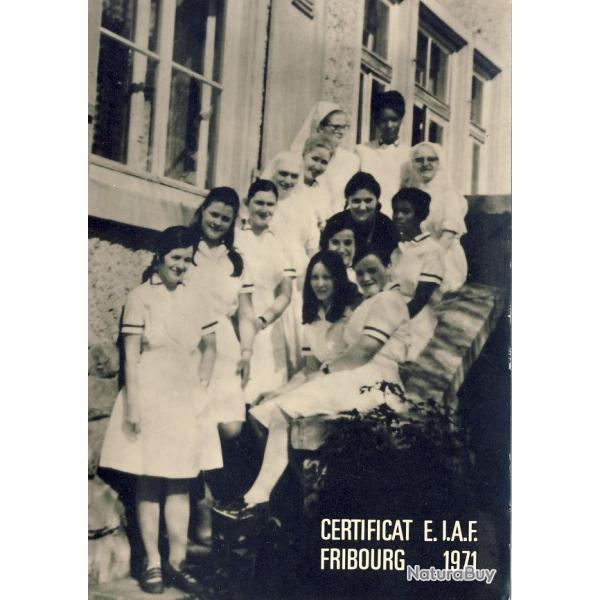 CP Suisse Fribourg Certificat E. I. A. F. Photo classe