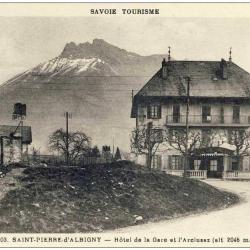 CPA 73 SAVOIE SAINT PIERRE D'ALBIGNY H&ocirc;tel de la Gare