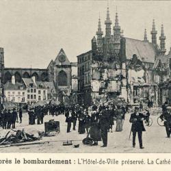 CPA BELGIQUE Louvain apr&egrave;s le bombardement