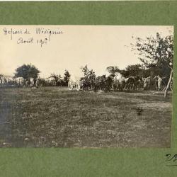 Photographie Ancienne Guerre Départ de Wivignier