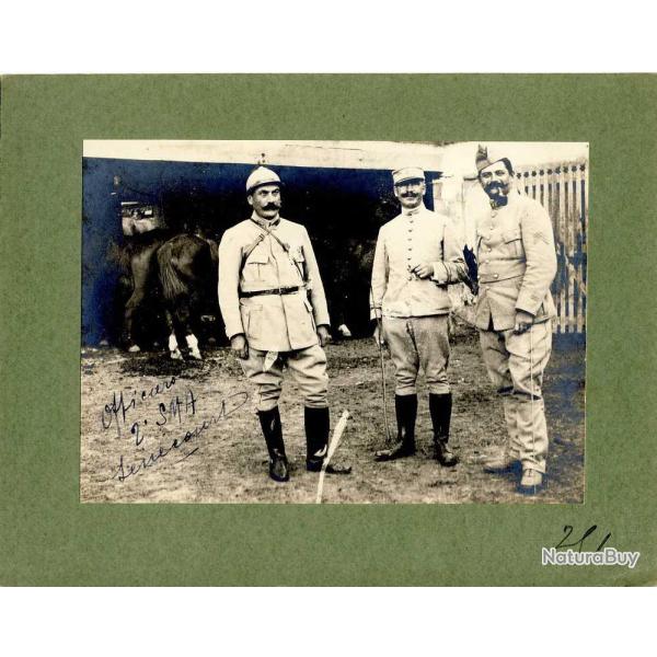 Photographie Ancienne Guerre Officiers 2e SMA S�n�court