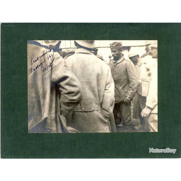 Photographie Ancienne Guerre 51 Massiges Prisonniers