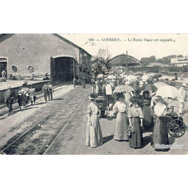 CPA 65 HAUTES PYRENEES LOURDES Train Blanc