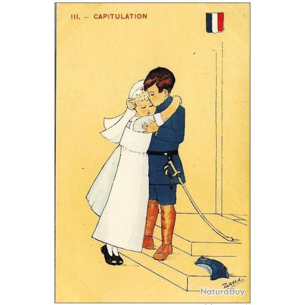 CPA illustr�e ZANE Guerre Infirmi�re Croix rouge Soldat