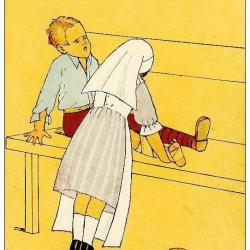 CPA illustr&eacute;e ZANE Guerre Infirmi&egrave;re Croix rouge Soldat