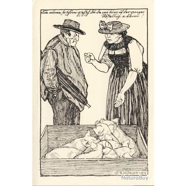 CPA illustr�e R. MUNGER Exposition Suisse Berne 1914