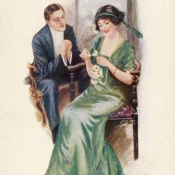 CPA illustr&eacute;e HORSFALL Mary Amour femme Love Lady