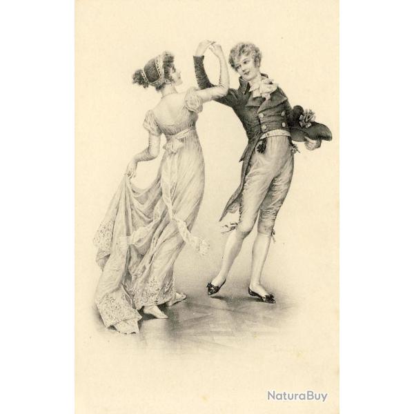 CPA illustr�e VIENNE MUNK Couple femme mode