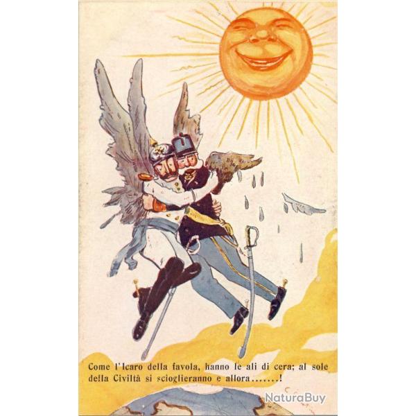 CPA Illustr�e SANTINI Italien Satire Guerre Italia