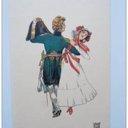 CPA Illustr&eacute;e W. de MAY N&deg;3 Grenadier 1810 Danse