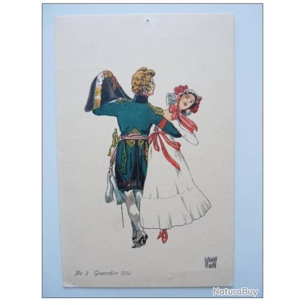 CPA Illustr�e W. de MAY N�3 Grenadier 1810 Danse