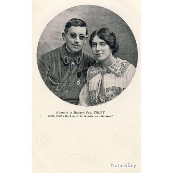 CPA Militaria Aveugle Famille du Rameau d'Olivier N�36