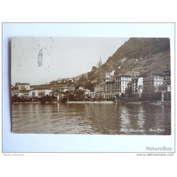 Carte Postale Suisse Vaud Montreux Bon-Port