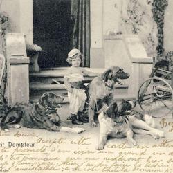 CP Suisse Vaud Enfant Dompteur Chiens attelage