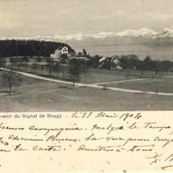 CPA Suisse Vaud Souvenir de du Signal de Bougy 1904