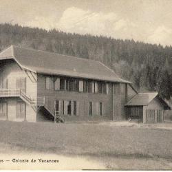 CPA Suisse Vaud Bassins Colonie de Vacances 1911