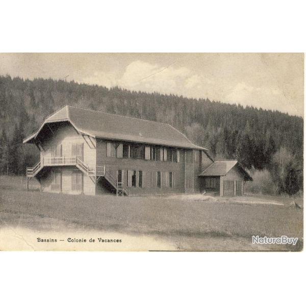 CPA Suisse Vaud Bassins Colonie de Vacances 1911