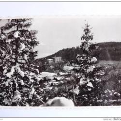 CPA Suisse Vaud St Cergue sur Nyon Neige Timbre 1955