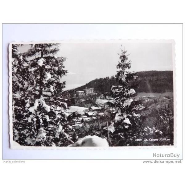 CPA Suisse Vaud St Cergue sur Nyon Neige Timbre 1955