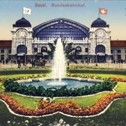 CPA SUISSE BALE Basel Bundesbahnhof La Gare
