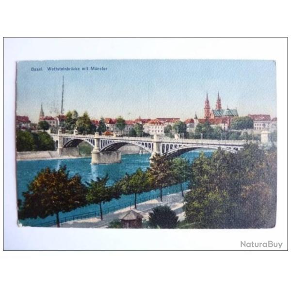 Carte Postale Suisse B�le Pont de Wettstein Cath�drale