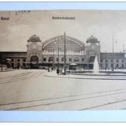 Carte Postale Suisse Basel B&acirc;le Bundesbahnhof Gare