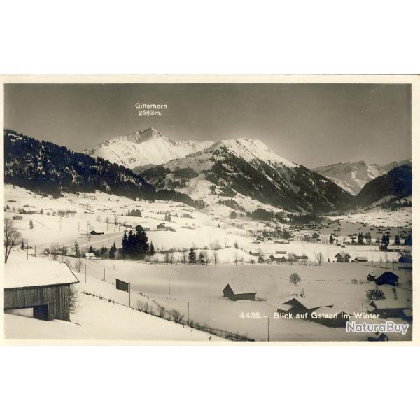 CP Suisse Berne Blick auf Gstaad im Winter Gifferhorn
