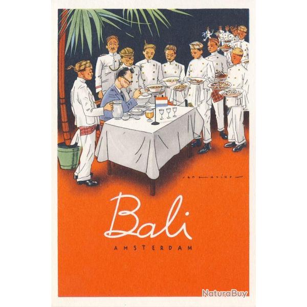 CPA Pays-Bas Hollande Amsterdam Restaurant BALI Illustr�