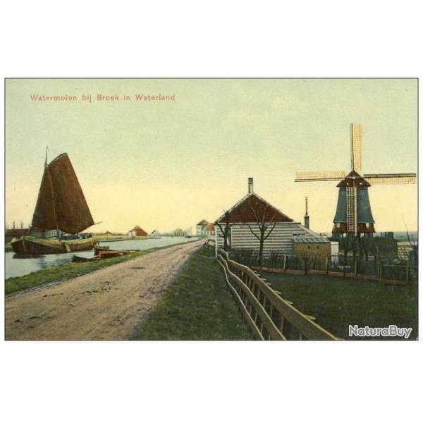 CP Holland Pays-Bas Waterland Watermolen Moulin