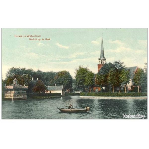 CP Holland Pays-Bas Waterland Broek Gezicht op de Kerk