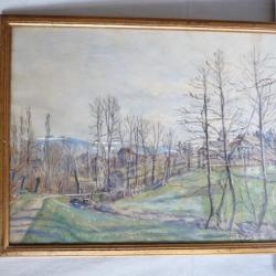 Tableau Peinture Charles de ZIEGLER Paysage Suisse