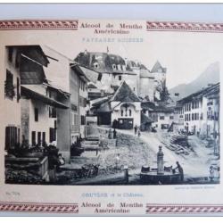 Photo Suisse Gruyère Pub Alcool de Menthe Américaine