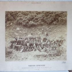 Grande photographie 1893 fanfare Genève Algérie