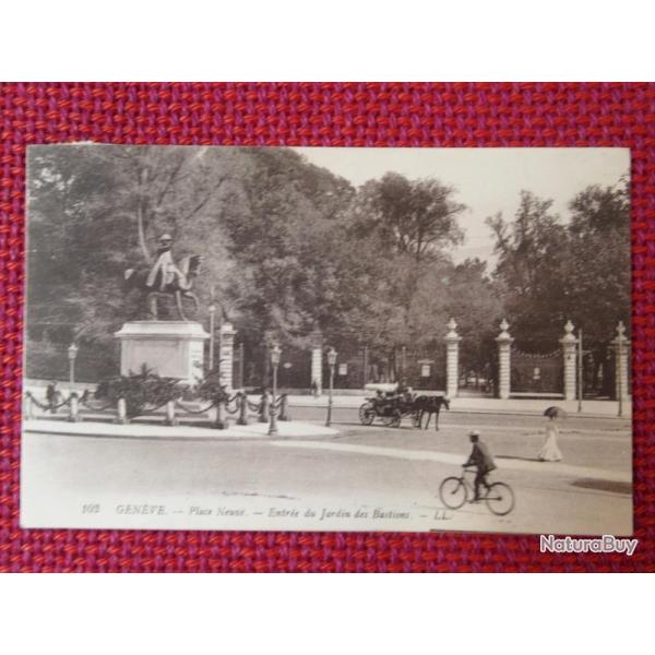 CPA Suisse Gen�ve Place Neuve Jardin des Bastions