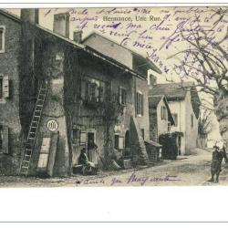 CPA Suisse Gen&egrave;ve Hermance Une Rue Anim&eacute;e 1911