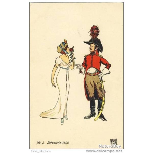 Illustrateur MAY W. de - N�2 Infanterie 1800 Femme