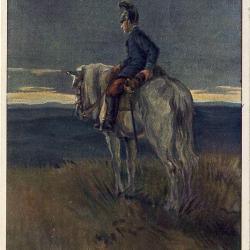 CPA Illustrateur Guerre Militaria Cavalier Italien Volkerkrieg