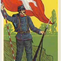 Illustrateur UM - Guerre 1914-18 - Soldat Suisse