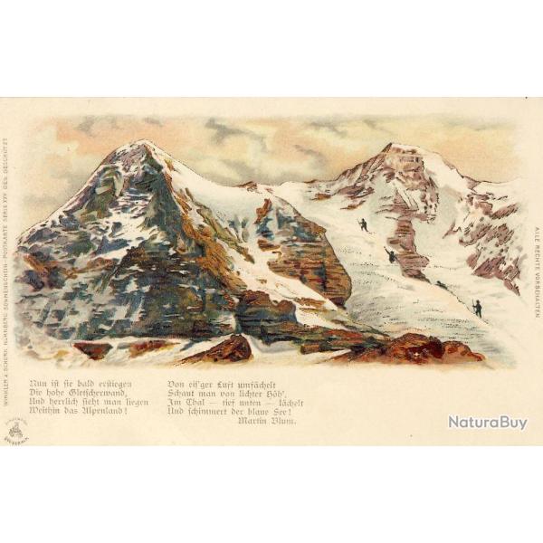 CPA Allemagne Escalade montagne Reflets dor�s