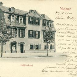 CPA Allemagne Thuringe Weimar Relief Schillerhaus 1900