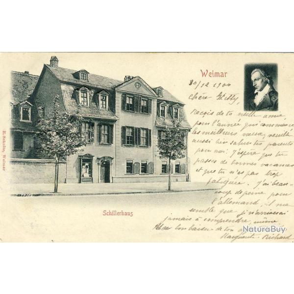 CPA Allemagne Thuringe Weimar Relief Schillerhaus 1900