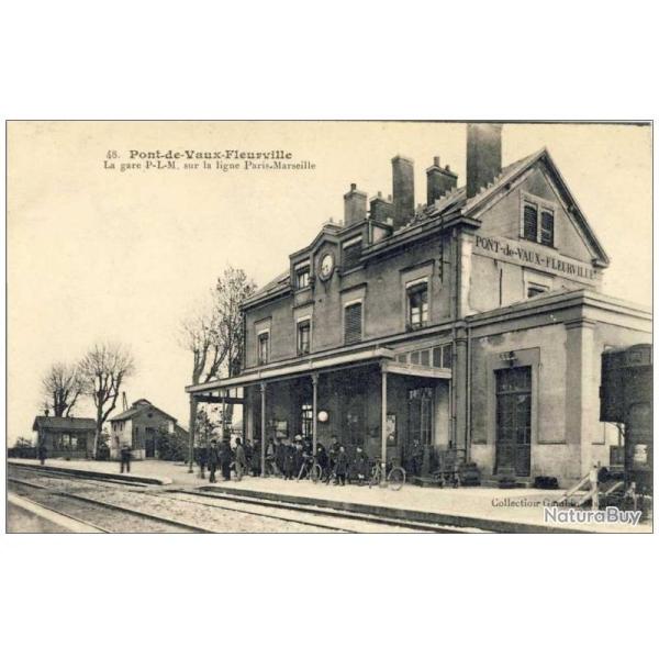 CPA 71 Sa�ne et Loire Pont de Vaux Fleurville La Gare