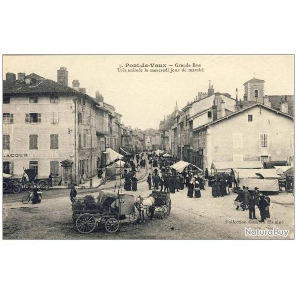 CPA 01 Ain Pont de Vaux - Grande Rue Jour de march�
