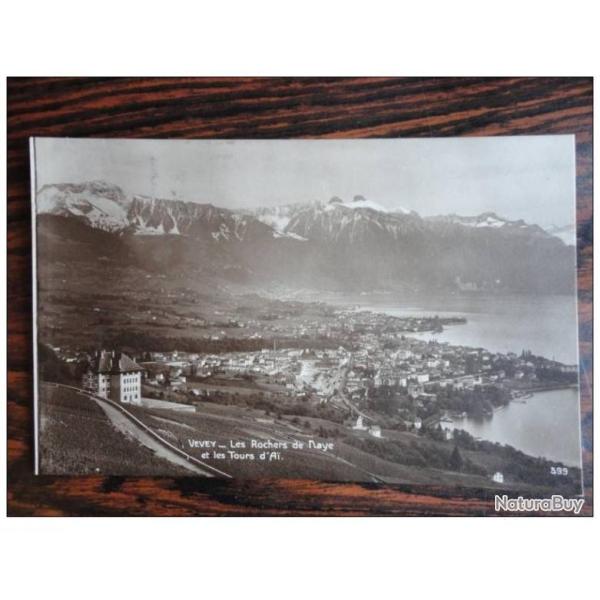 CP Suisse Vaud Vevey Rochers de Naye Tours d�A� 1917