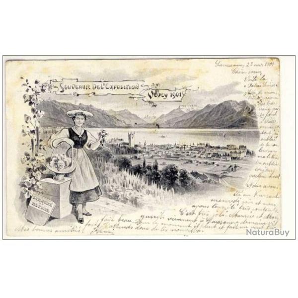 CPA Suisse Vaud Souvenir de l�Exposition VEVEY 1901