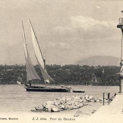CPA Suisse Gen&egrave;ve Port de Gen&egrave;ve Voilier bateau