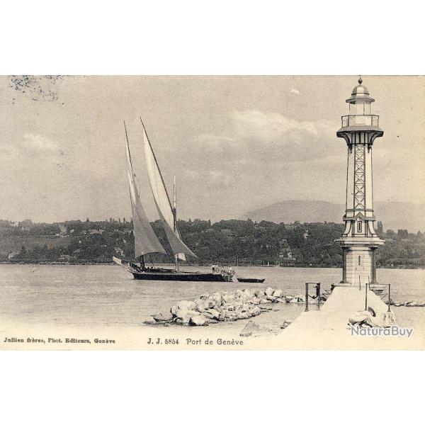 CPA Suisse Gen�ve Port de Gen�ve Voilier bateau